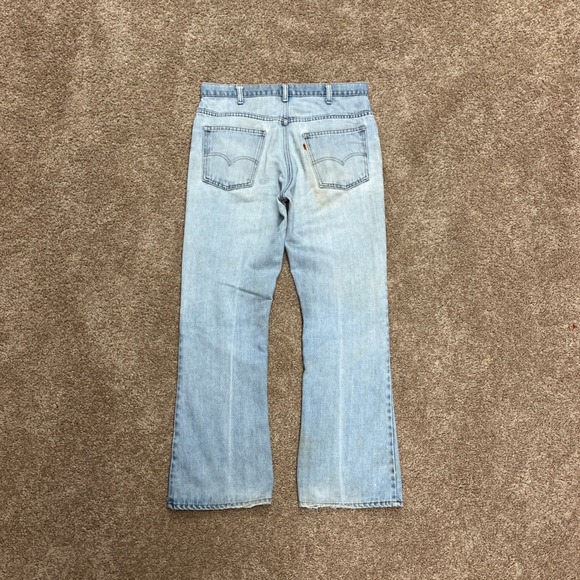 Vintage 70s 80s Levis 646 Jeans Mens Light Wash Denim Pants Flare Bell Bottoms - Picture 1 of 7